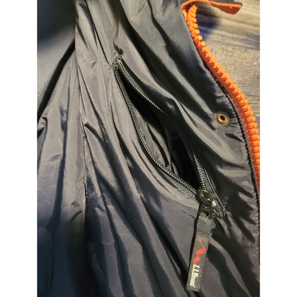 L L Bean Womens Orange/Black Ski Jacket Coat Parka Thinsulate Size Large - Picture 6 of 10